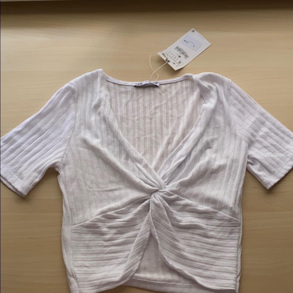 Zara White Crop Top